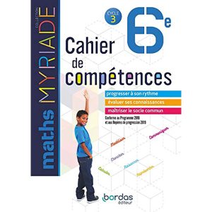 MATHS 6° MYRIADE CAHIER DE COMPETENCES