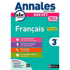 ANNALES ABC DU BREVET 2024 FRANCAIS 3EME