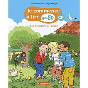 JE COMMENCE A LIRE EN BD : UN MONSTRE A L'ECOLE