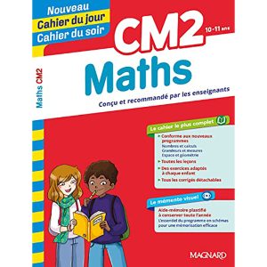 CAHIER DU JOUR CAHIER DU SOIR MATHS CM2 EDT.2019