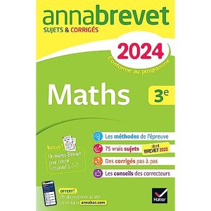 ANNABREVET 2024 MATHS 3EME SUJETS & CORRIGES978209502