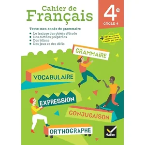CAHIER DE FRANCAIS 4°