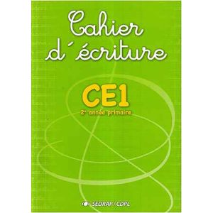 CAHIER D'ECRITURE CE1 SEDRAP A.E