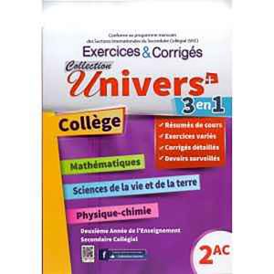 UNIVERS PLUS EXERCICES 3 EN 1 2AC