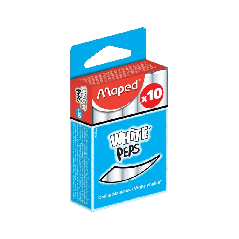 Boite-de-10-craies-blanches-Maped-Qualite-superieure.webp