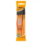 4 Stylos bille – Orange & Noir