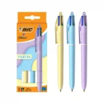 Stylo bille 4 couleurs Pastel