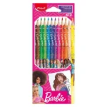 Lot de 12 crayons de couleur Barbie