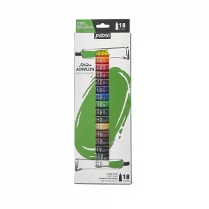 Set de 18 tubes de Peinture Acrylique fine 12ml