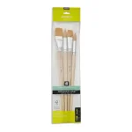 Set de 4 pinceaux manches Longs polyamide doré