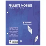 50 feuilles mobiles 17×22 cm – Grands carreaux