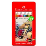 Boite en métal de 12 crayons de Couleur