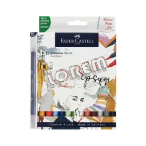 Set de 12 marqueurs Goldfaber Sketch double pointe