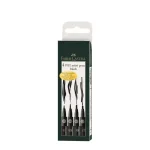 Paquets de 4 feutres Pitt – Noirs