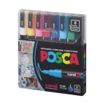 Set de marqueurs de peinture Acrylique PC-3M – 8 couleurs