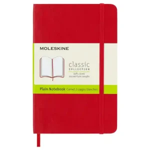 Carnet classic ligné de poche avec couverture souple – Rouge ecarlate