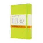 Carnet classic ligné avec couverture rigide Grand format – Vert citron