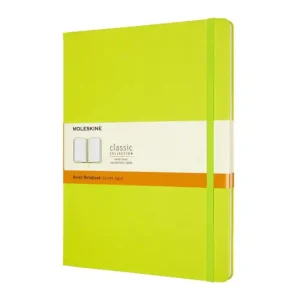 Carnet classic grand format ligné – Vert citron
