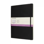 Carnet classic ligné avec couverture souple – Grand format – Noir