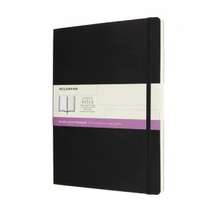 Carnet classic ligné avec couverture souple – Grand format – Noir
