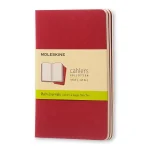 Set de 3 cahiers avec couverture souple kraft – Rouge