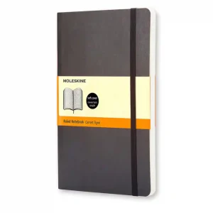 Carnet ligné avec couverture souple – Noir
