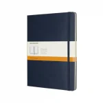 Carnet à pages blanches avec couverture souple Grand Format  – Noir