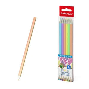6 CRAYONS COULEUR 18CM INSPIRATION PASTEL ERICHKRA