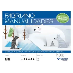 BLOC BRICOLAGE 10F BRISTOL A4+ BLANC SADIPAL