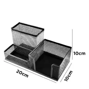 ORGANISEUR DE BUREAU 4 PIECES METAL NOIR PAPER