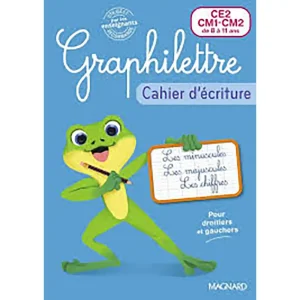 CAHIER D'ECRITURE GRAPHILETTRE CE2-CM1-CM2